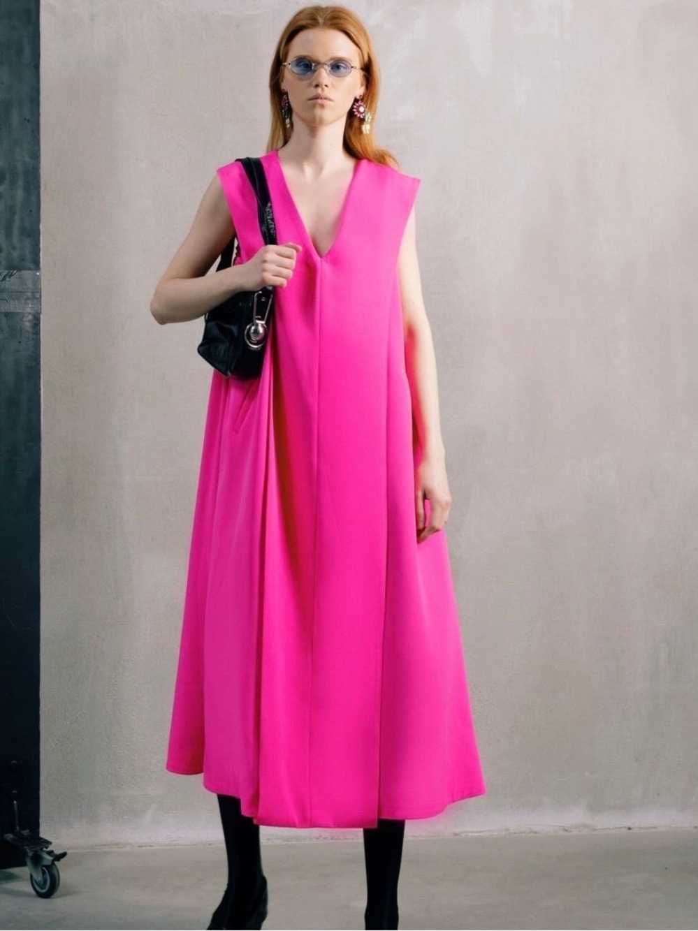 Julia Allert Pink Midi Dress Sz XS
